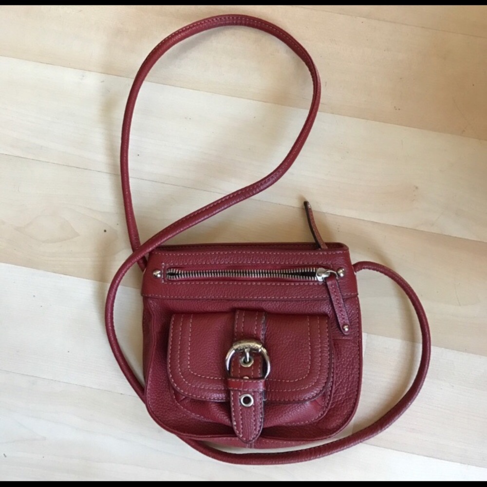 Small Red Tignanello Leather Crossbody